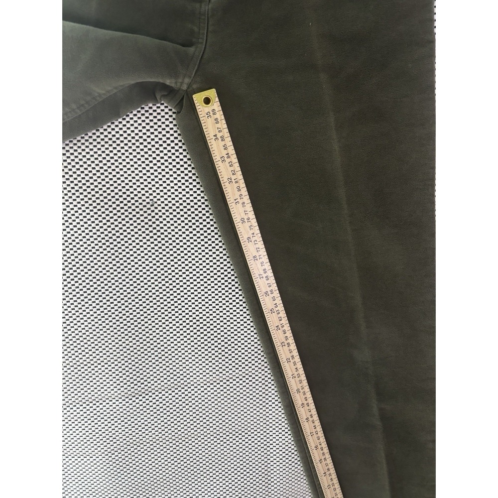 Orvis Womens Olive Green Cotton Moleskin Pants High Rise Plaid Lined Size 10 - Picture 7 of 12